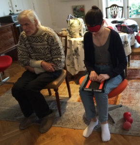 Playing blind boccia in the family
